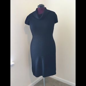 NWOT Calvin Klein knit, droop neck, black dress, size small